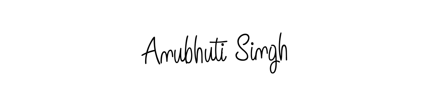 The best way (Angelique-Rose-font-FFP) to make a short signature is to pick only two or three words in your name. The name Anubhuti Singh include a total of six letters. For converting this name. Anubhuti Singh signature style 5 images and pictures png