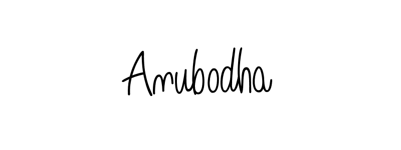 Create a beautiful signature design for name Anubodha. With this signature (Angelique-Rose-font-FFP) fonts, you can make a handwritten signature for free. Anubodha signature style 5 images and pictures png