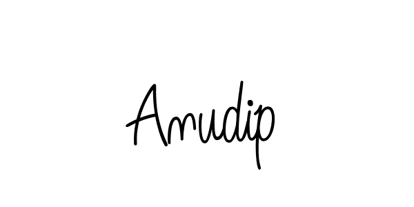 How to make Anudip name signature. Use Angelique-Rose-font-FFP style for creating short signs online. This is the latest handwritten sign. Anudip signature style 5 images and pictures png