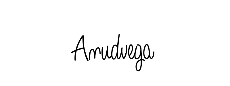 How to make Anudvega name signature. Use Angelique-Rose-font-FFP style for creating short signs online. This is the latest handwritten sign. Anudvega signature style 5 images and pictures png