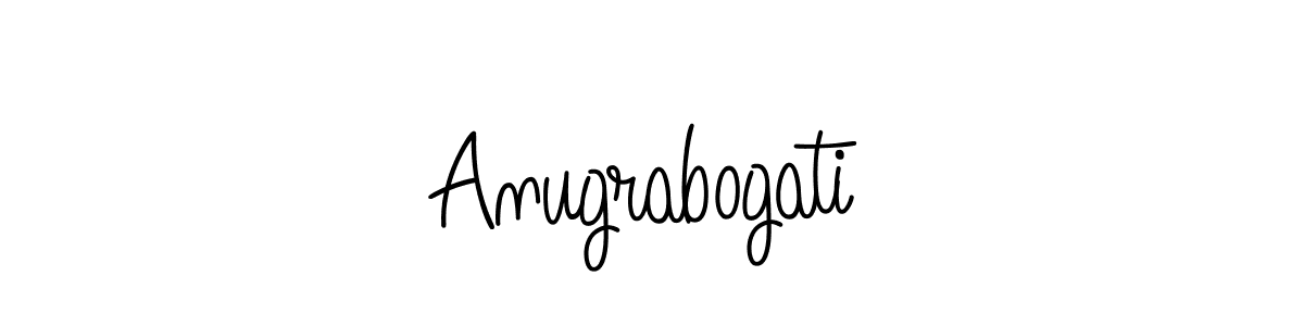 Use a signature maker to create a handwritten signature online. With this signature software, you can design (Angelique-Rose-font-FFP) your own signature for name Anugrabogati. Anugrabogati signature style 5 images and pictures png