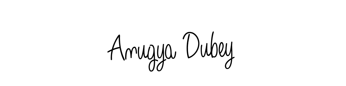 The best way (Angelique-Rose-font-FFP) to make a short signature is to pick only two or three words in your name. The name Anugya Dubey include a total of six letters. For converting this name. Anugya Dubey signature style 5 images and pictures png