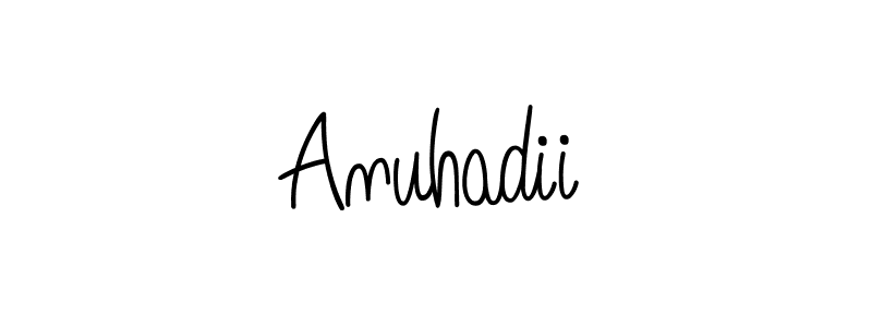 The best way (Angelique-Rose-font-FFP) to make a short signature is to pick only two or three words in your name. The name Anuhadii include a total of six letters. For converting this name. Anuhadii signature style 5 images and pictures png