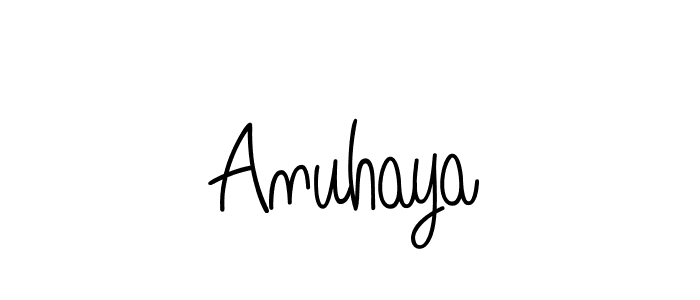 Design your own signature with our free online signature maker. With this signature software, you can create a handwritten (Angelique-Rose-font-FFP) signature for name Anuhaya. Anuhaya signature style 5 images and pictures png