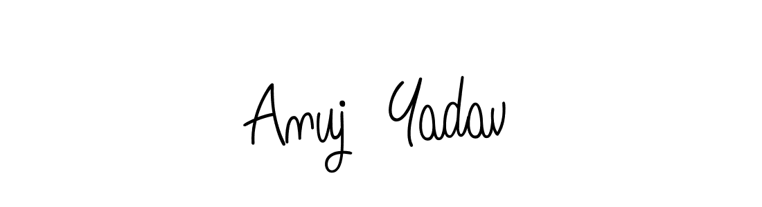 How to Draw Anuj  Yadav signature style? Angelique-Rose-font-FFP is a latest design signature styles for name Anuj  Yadav. Anuj  Yadav signature style 5 images and pictures png