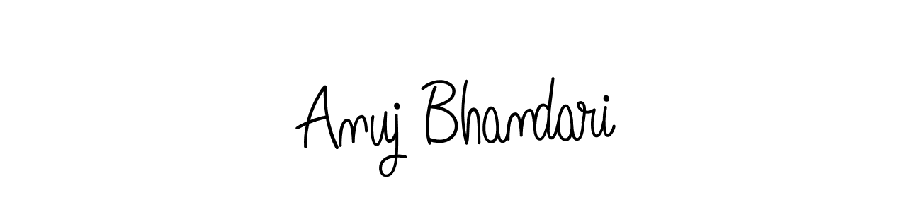 You should practise on your own different ways (Angelique-Rose-font-FFP) to write your name (Anuj Bhandari) in signature. don't let someone else do it for you. Anuj Bhandari signature style 5 images and pictures png