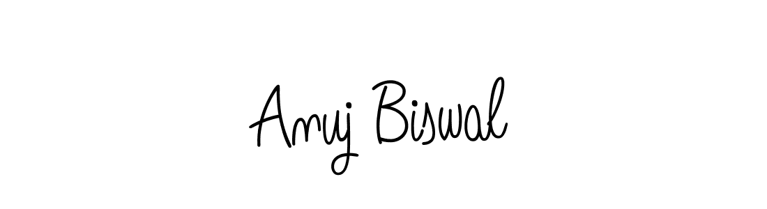 Use a signature maker to create a handwritten signature online. With this signature software, you can design (Angelique-Rose-font-FFP) your own signature for name Anuj Biswal. Anuj Biswal signature style 5 images and pictures png