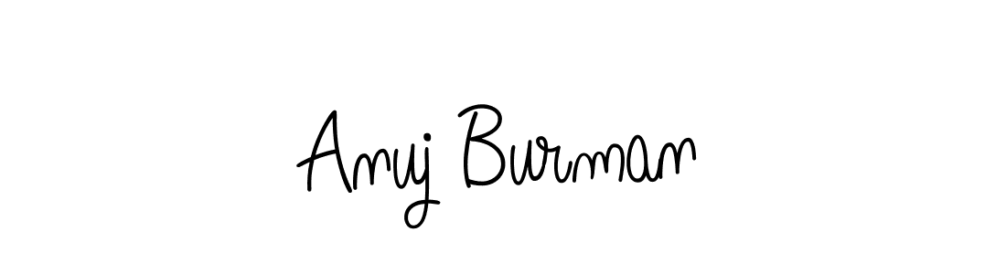 Anuj Burman stylish signature style. Best Handwritten Sign (Angelique-Rose-font-FFP) for my name. Handwritten Signature Collection Ideas for my name Anuj Burman. Anuj Burman signature style 5 images and pictures png