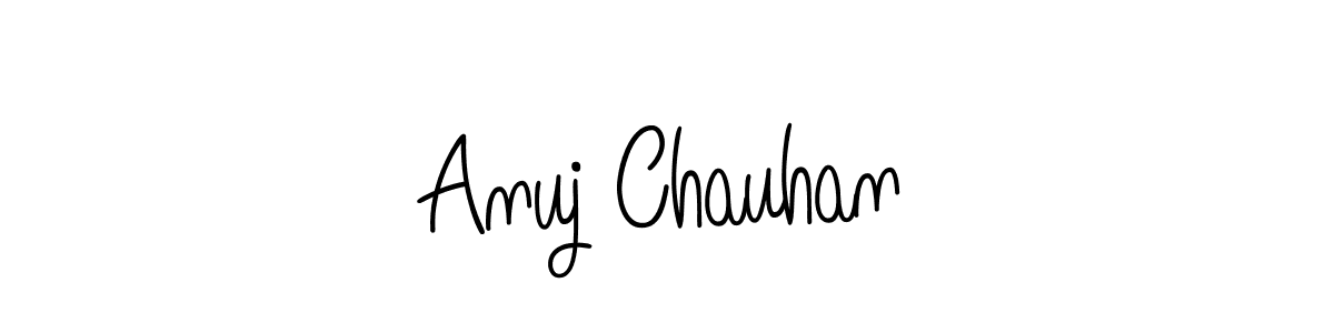 Anuj Chauhan stylish signature style. Best Handwritten Sign (Angelique-Rose-font-FFP) for my name. Handwritten Signature Collection Ideas for my name Anuj Chauhan. Anuj Chauhan signature style 5 images and pictures png