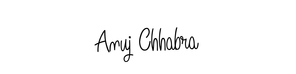 Design your own signature with our free online signature maker. With this signature software, you can create a handwritten (Angelique-Rose-font-FFP) signature for name Anuj Chhabra. Anuj Chhabra signature style 5 images and pictures png