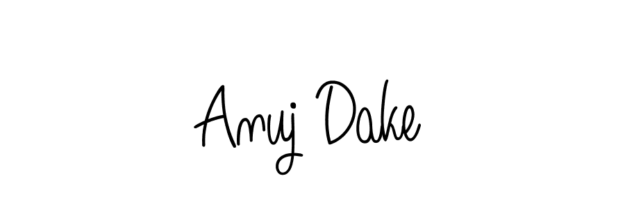 Also we have Anuj Dake name is the best signature style. Create professional handwritten signature collection using Angelique-Rose-font-FFP autograph style. Anuj Dake signature style 5 images and pictures png