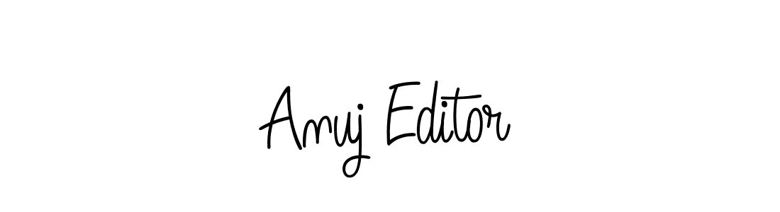 Make a beautiful signature design for name Anuj Editor. With this signature (Angelique-Rose-font-FFP) style, you can create a handwritten signature for free. Anuj Editor signature style 5 images and pictures png