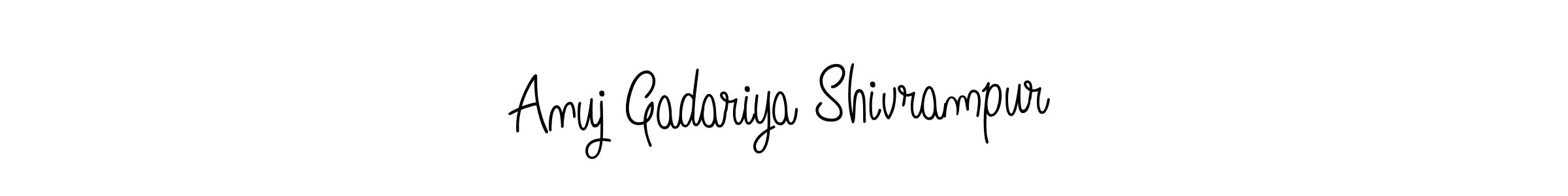 Create a beautiful signature design for name Anuj Gadariya Shivrampur. With this signature (Angelique-Rose-font-FFP) fonts, you can make a handwritten signature for free. Anuj Gadariya Shivrampur signature style 5 images and pictures png