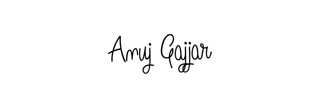 Design your own signature with our free online signature maker. With this signature software, you can create a handwritten (Angelique-Rose-font-FFP) signature for name Anuj Gajjar. Anuj Gajjar signature style 5 images and pictures png