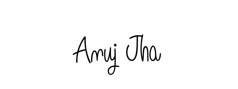 Anuj Jha stylish signature style. Best Handwritten Sign (Angelique-Rose-font-FFP) for my name. Handwritten Signature Collection Ideas for my name Anuj Jha. Anuj Jha signature style 5 images and pictures png