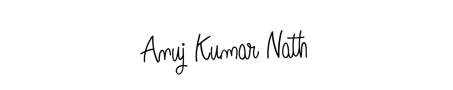 Use a signature maker to create a handwritten signature online. With this signature software, you can design (Angelique-Rose-font-FFP) your own signature for name Anuj Kumar Nath. Anuj Kumar Nath signature style 5 images and pictures png