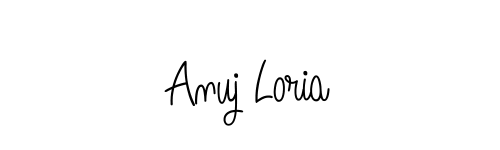 Create a beautiful signature design for name Anuj Loria. With this signature (Angelique-Rose-font-FFP) fonts, you can make a handwritten signature for free. Anuj Loria signature style 5 images and pictures png