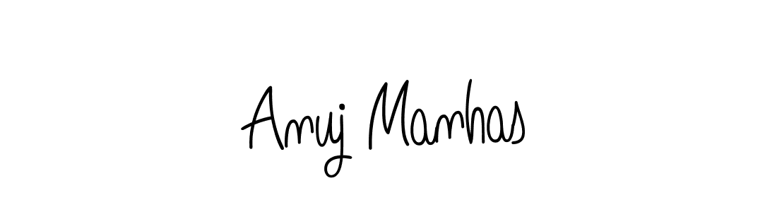 The best way (Angelique-Rose-font-FFP) to make a short signature is to pick only two or three words in your name. The name Anuj Manhas include a total of six letters. For converting this name. Anuj Manhas signature style 5 images and pictures png