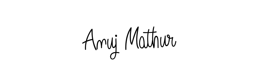 The best way (Angelique-Rose-font-FFP) to make a short signature is to pick only two or three words in your name. The name Anuj Mathur include a total of six letters. For converting this name. Anuj Mathur signature style 5 images and pictures png