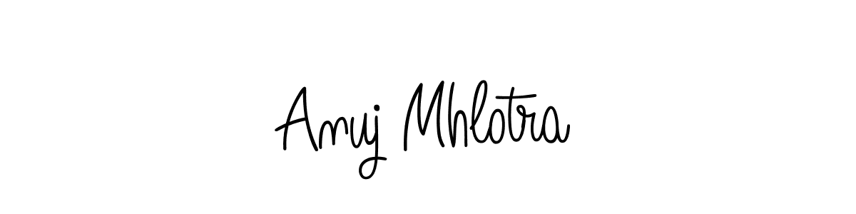 Make a beautiful signature design for name Anuj Mhlotra. With this signature (Angelique-Rose-font-FFP) style, you can create a handwritten signature for free. Anuj Mhlotra signature style 5 images and pictures png