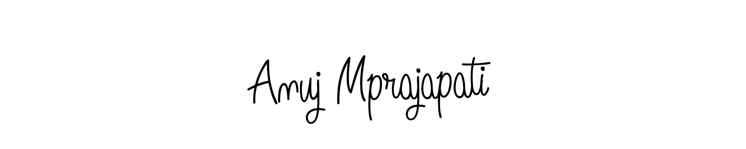 Design your own signature with our free online signature maker. With this signature software, you can create a handwritten (Angelique-Rose-font-FFP) signature for name Anuj Mprajapati. Anuj Mprajapati signature style 5 images and pictures png