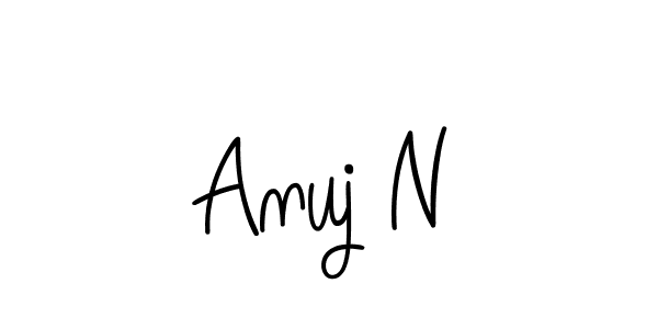 How to make Anuj N signature? Angelique-Rose-font-FFP is a professional autograph style. Create handwritten signature for Anuj N name. Anuj N signature style 5 images and pictures png