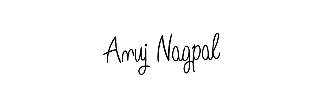 Make a beautiful signature design for name Anuj Nagpal. With this signature (Angelique-Rose-font-FFP) style, you can create a handwritten signature for free. Anuj Nagpal signature style 5 images and pictures png