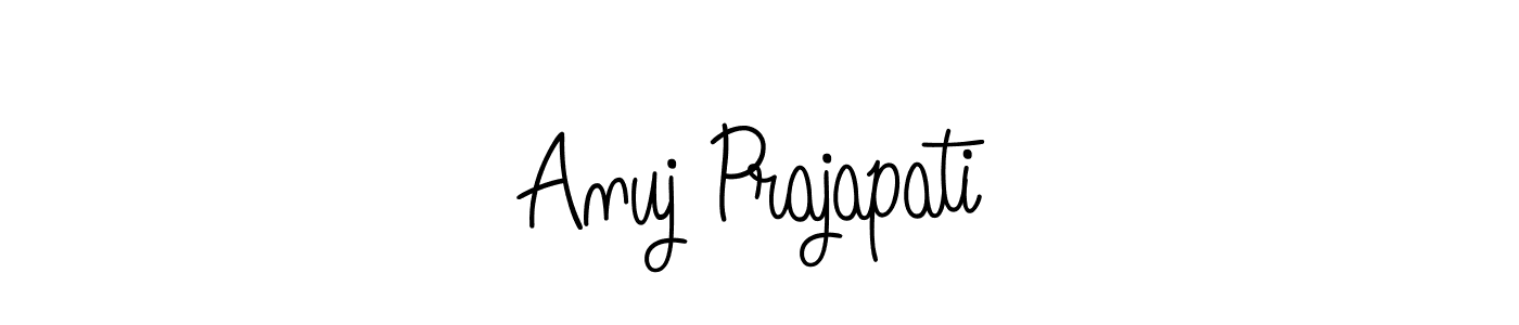 How to make Anuj Prajapati name signature. Use Angelique-Rose-font-FFP style for creating short signs online. This is the latest handwritten sign. Anuj Prajapati signature style 5 images and pictures png