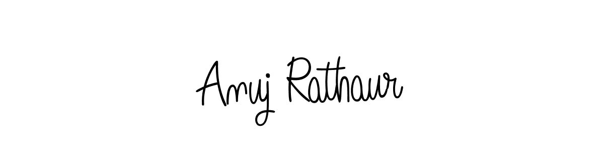 Create a beautiful signature design for name Anuj Rathaur. With this signature (Angelique-Rose-font-FFP) fonts, you can make a handwritten signature for free. Anuj Rathaur signature style 5 images and pictures png