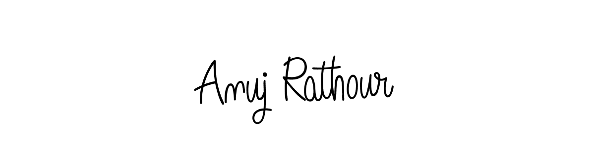 Use a signature maker to create a handwritten signature online. With this signature software, you can design (Angelique-Rose-font-FFP) your own signature for name Anuj Rathour. Anuj Rathour signature style 5 images and pictures png