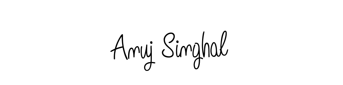 Create a beautiful signature design for name Anuj Singhal. With this signature (Angelique-Rose-font-FFP) fonts, you can make a handwritten signature for free. Anuj Singhal signature style 5 images and pictures png