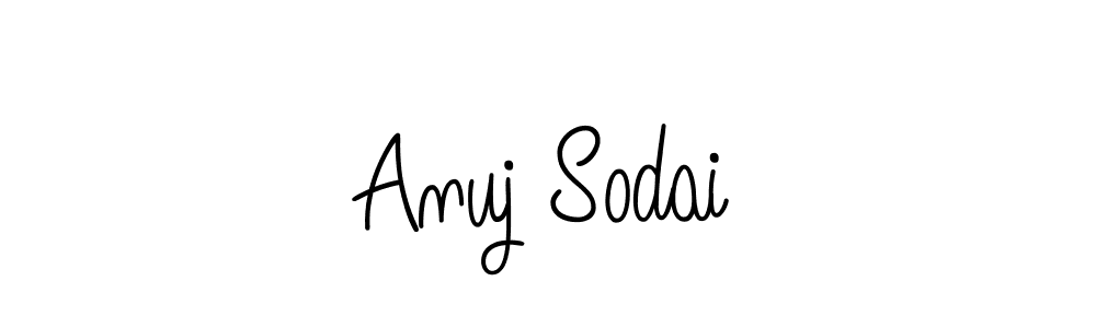 Anuj Sodai stylish signature style. Best Handwritten Sign (Angelique-Rose-font-FFP) for my name. Handwritten Signature Collection Ideas for my name Anuj Sodai. Anuj Sodai signature style 5 images and pictures png