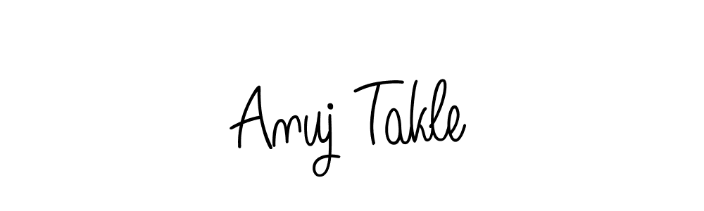 Anuj Takle stylish signature style. Best Handwritten Sign (Angelique-Rose-font-FFP) for my name. Handwritten Signature Collection Ideas for my name Anuj Takle. Anuj Takle signature style 5 images and pictures png