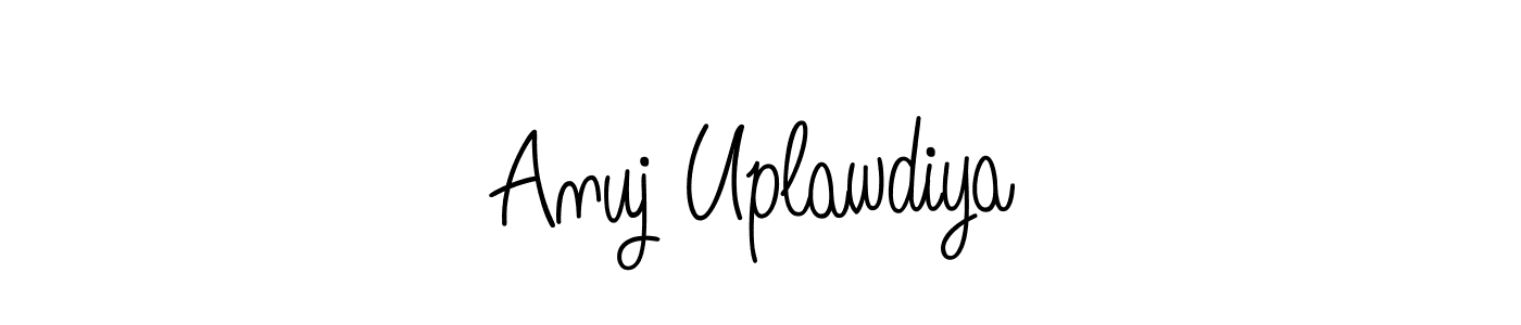 Also we have Anuj Uplawdiya name is the best signature style. Create professional handwritten signature collection using Angelique-Rose-font-FFP autograph style. Anuj Uplawdiya signature style 5 images and pictures png