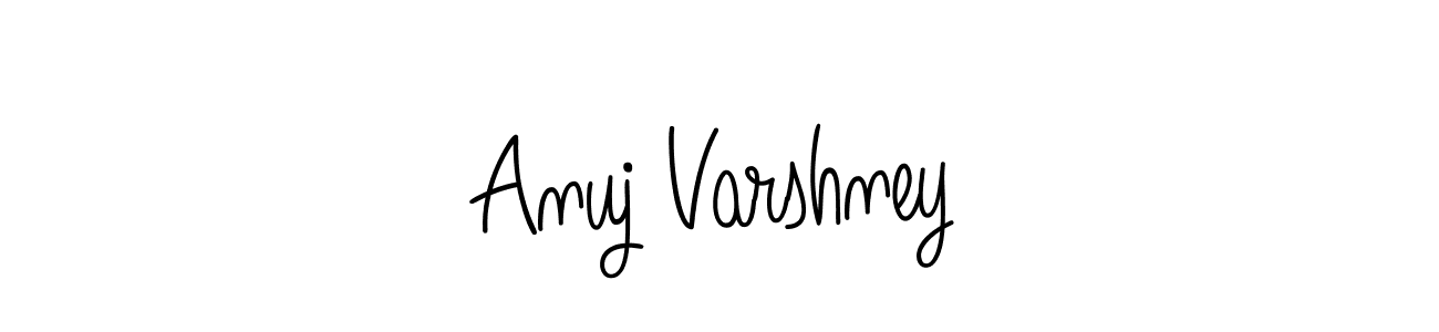 This is the best signature style for the Anuj Varshney name. Also you like these signature font (Angelique-Rose-font-FFP). Mix name signature. Anuj Varshney signature style 5 images and pictures png