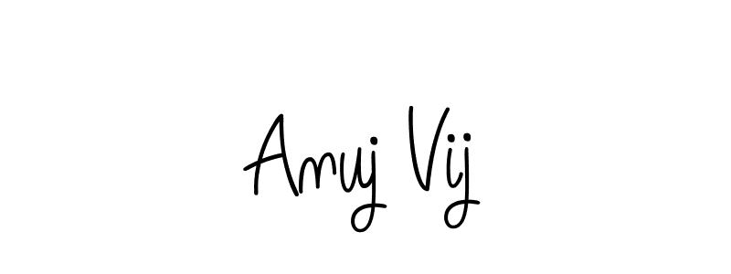 if you are searching for the best signature style for your name Anuj Vij. so please give up your signature search. here we have designed multiple signature styles  using Angelique-Rose-font-FFP. Anuj Vij signature style 5 images and pictures png