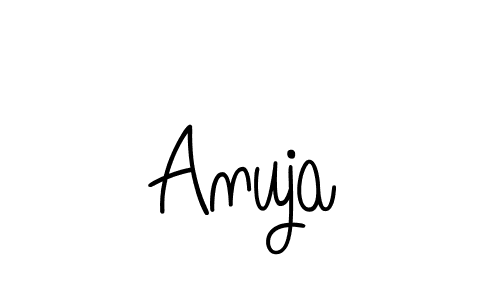 Make a beautiful signature design for name Anuja. With this signature (Angelique-Rose-font-FFP) style, you can create a handwritten signature for free. Anuja signature style 5 images and pictures png