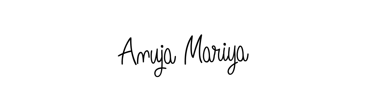 Also You can easily find your signature by using the search form. We will create Anuja Mariya name handwritten signature images for you free of cost using Angelique-Rose-font-FFP sign style. Anuja Mariya signature style 5 images and pictures png