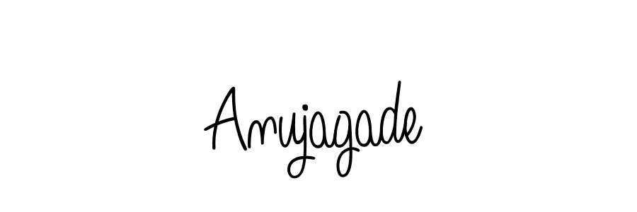Make a beautiful signature design for name Anujagade. With this signature (Angelique-Rose-font-FFP) style, you can create a handwritten signature for free. Anujagade signature style 5 images and pictures png
