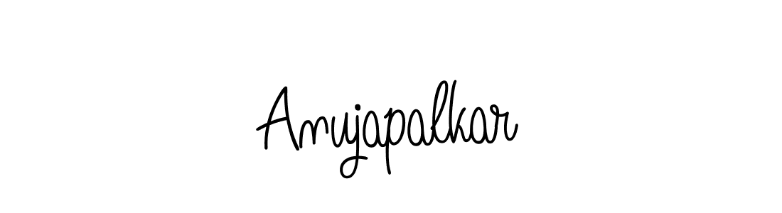 Use a signature maker to create a handwritten signature online. With this signature software, you can design (Angelique-Rose-font-FFP) your own signature for name Anujapalkar. Anujapalkar signature style 5 images and pictures png