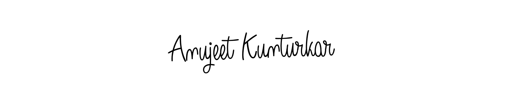 Design your own signature with our free online signature maker. With this signature software, you can create a handwritten (Angelique-Rose-font-FFP) signature for name Anujeet Kunturkar. Anujeet Kunturkar signature style 5 images and pictures png