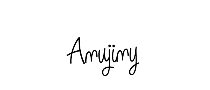 How to make Anujiny name signature. Use Angelique-Rose-font-FFP style for creating short signs online. This is the latest handwritten sign. Anujiny signature style 5 images and pictures png