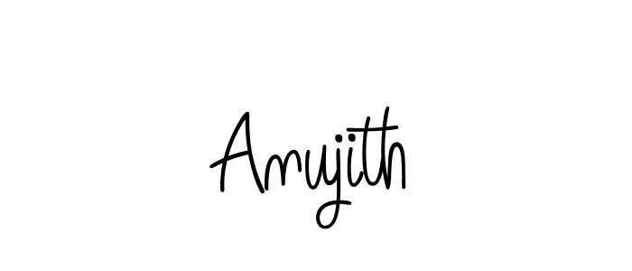 Use a signature maker to create a handwritten signature online. With this signature software, you can design (Angelique-Rose-font-FFP) your own signature for name Anujith. Anujith signature style 5 images and pictures png