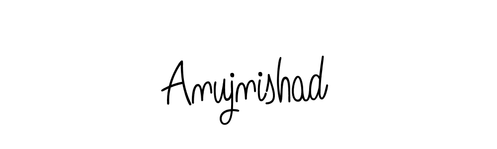 Make a beautiful signature design for name Anujnishad. With this signature (Angelique-Rose-font-FFP) style, you can create a handwritten signature for free. Anujnishad signature style 5 images and pictures png