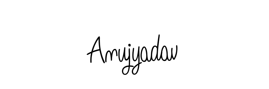 You should practise on your own different ways (Angelique-Rose-font-FFP) to write your name (Anujyadav) in signature. don't let someone else do it for you. Anujyadav signature style 5 images and pictures png