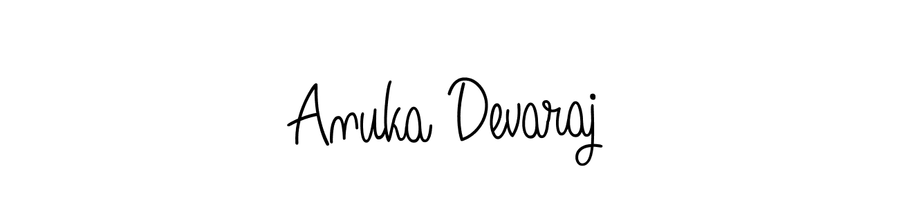 You should practise on your own different ways (Angelique-Rose-font-FFP) to write your name (Anuka Devaraj) in signature. don't let someone else do it for you. Anuka Devaraj signature style 5 images and pictures png