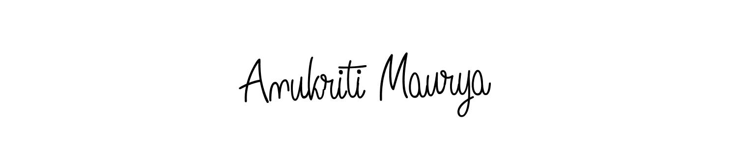 Design your own signature with our free online signature maker. With this signature software, you can create a handwritten (Angelique-Rose-font-FFP) signature for name Anukriti Maurya. Anukriti Maurya signature style 5 images and pictures png