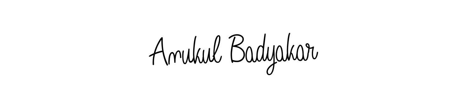 Use a signature maker to create a handwritten signature online. With this signature software, you can design (Angelique-Rose-font-FFP) your own signature for name Anukul Badyakar. Anukul Badyakar signature style 5 images and pictures png