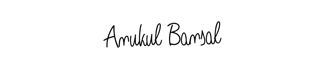 if you are searching for the best signature style for your name Anukul Bansal. so please give up your signature search. here we have designed multiple signature styles  using Angelique-Rose-font-FFP. Anukul Bansal signature style 5 images and pictures png