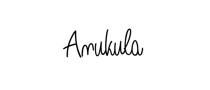 Design your own signature with our free online signature maker. With this signature software, you can create a handwritten (Angelique-Rose-font-FFP) signature for name Anukula. Anukula signature style 5 images and pictures png